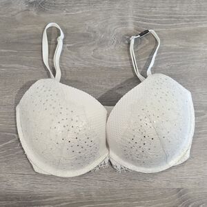 Victoria's Secret White Rhinestone Embellished Bra
